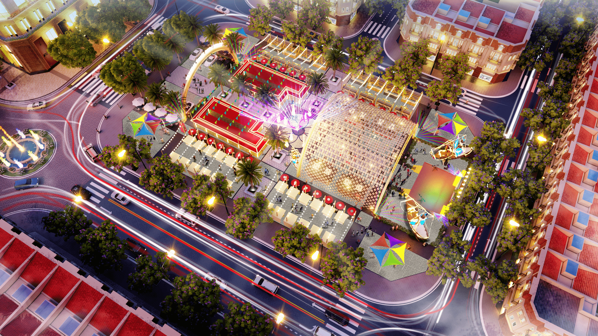 Thang Long Luxury Phoi canh ban dem khu Market 1